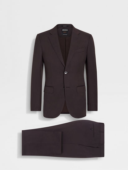 Dark Brown Centoventimila Wool Suit