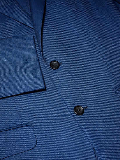 Utility Blue Cashmere Silk and Linen Jacket SS24 30813117 | Zegna AR