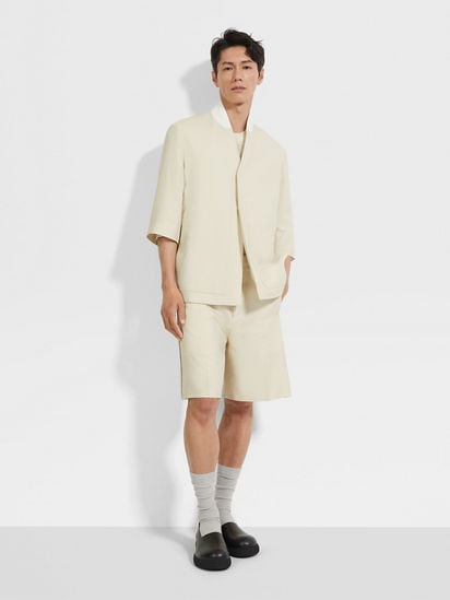 ジャケットその他 ZEGNA SS25 White linen Oasi jacket (RUFT55A9F256 N01R) Off White Oasi Lino Jacket SS25 30983062 | Zegna US