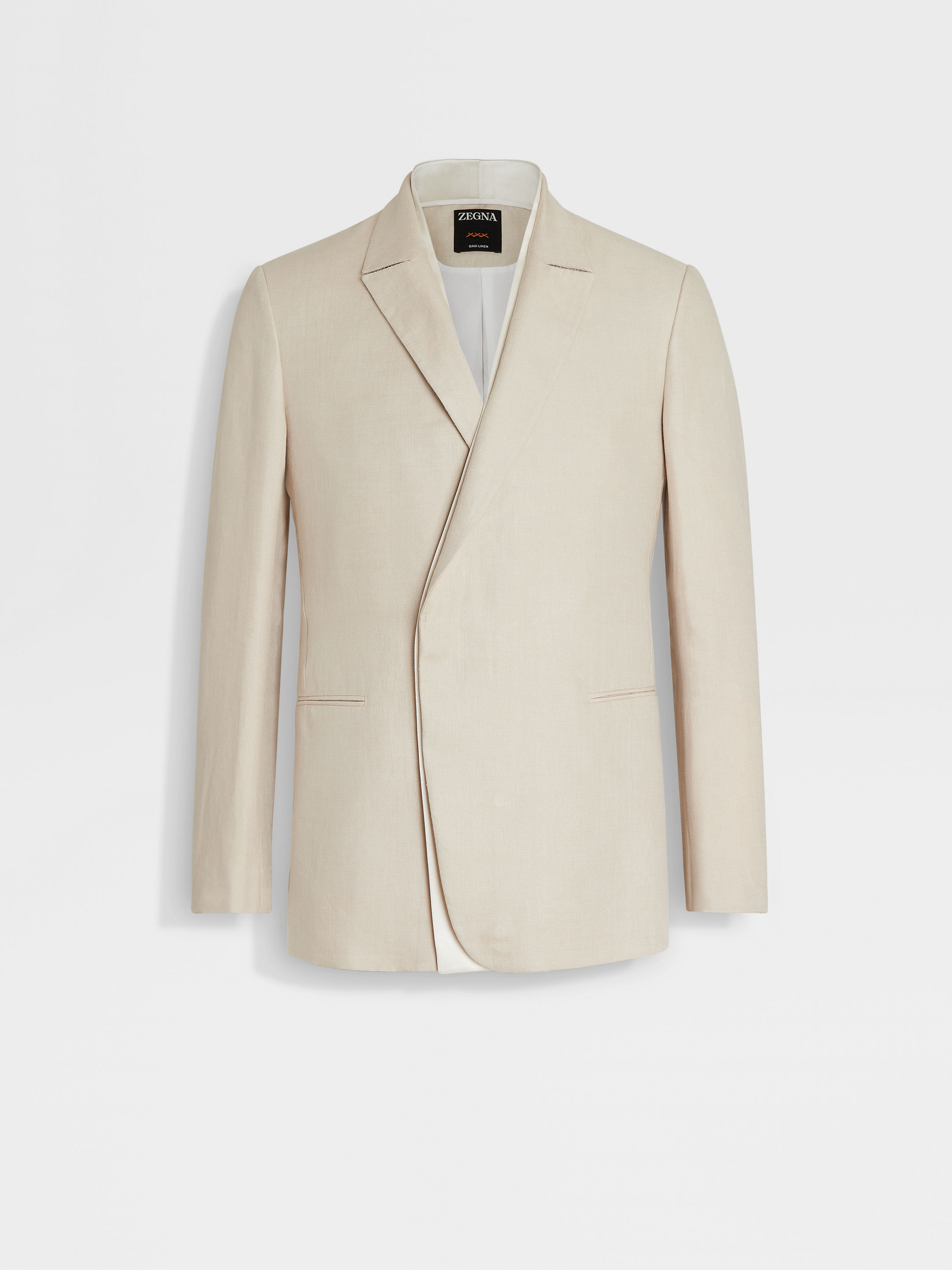 Light Beige Oasi Lino Evening Jacket 