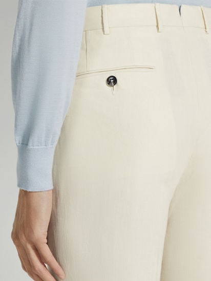 Off White Oasi Lino Pants SS25 30373390 | Zegna FR Off White Oasi Lino Pants SS25 30373390 | Zegna FR