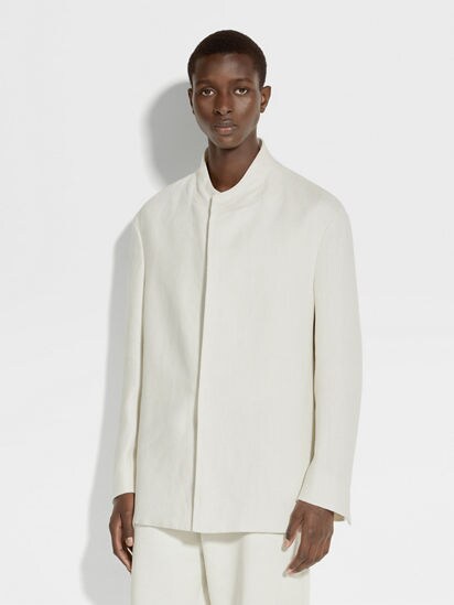 Off White Oasi Lino Jacket SS25 30207746 | Zegna JP