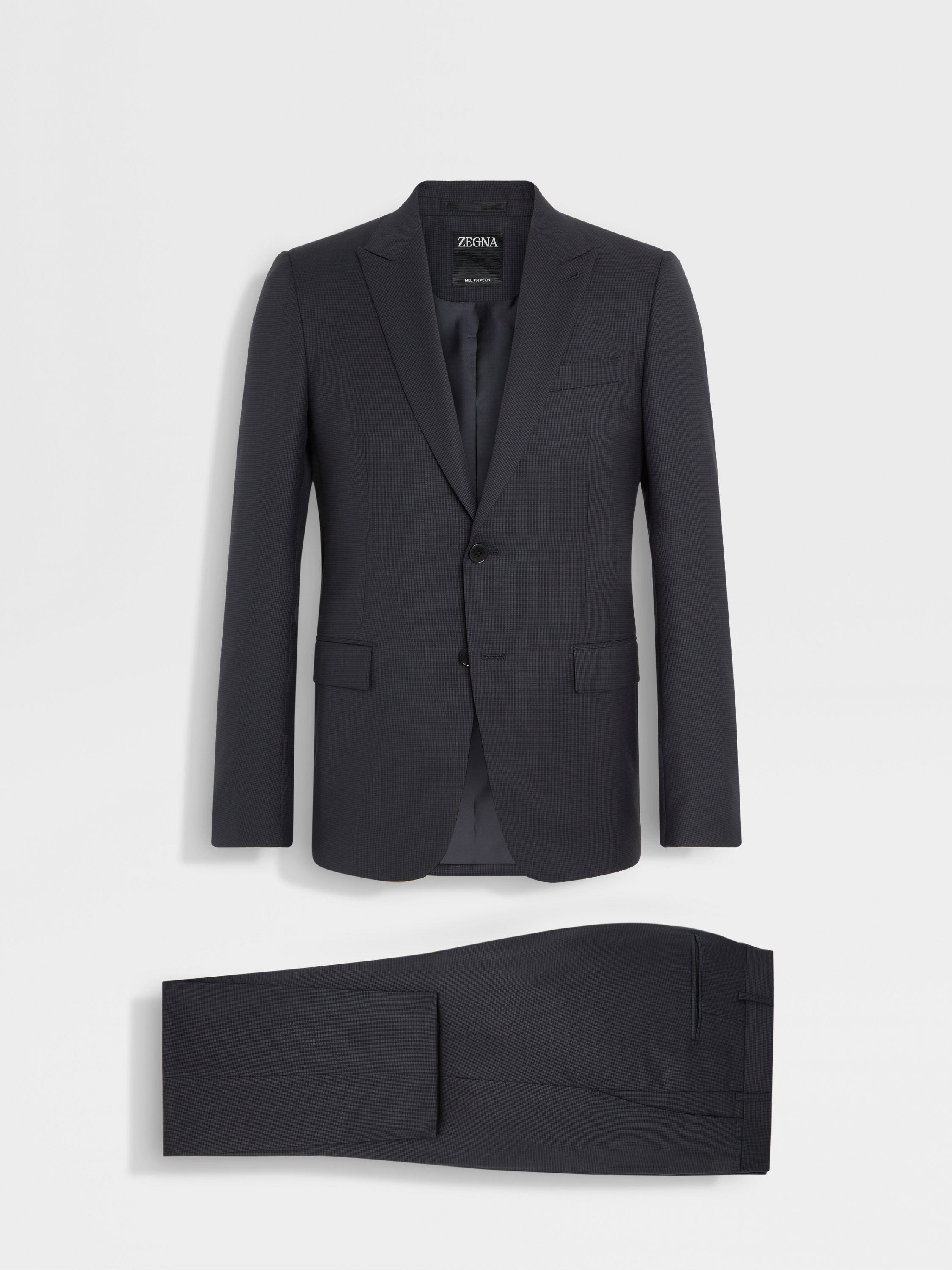 Black and Dark Grey Multiseason Wool Suit 