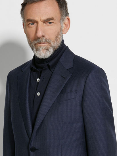 Dark Blue and Light Blue Trofeo™ Wool Suit FW24 31805105 Dark Blue and Light Blue Trofeo™ Wool Suit FW24 31805105