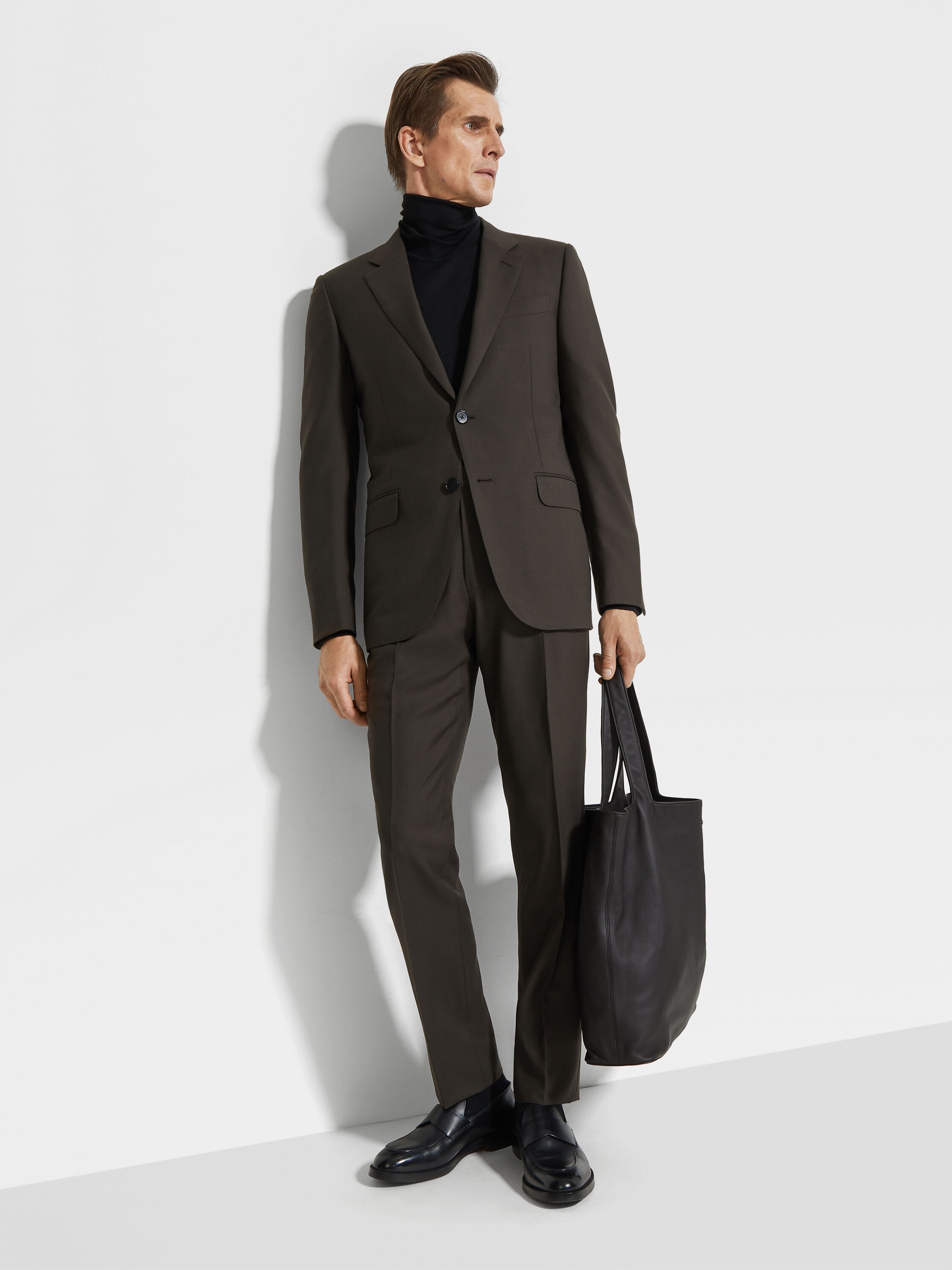 Dark Brown Oasi Cashmere Suit 