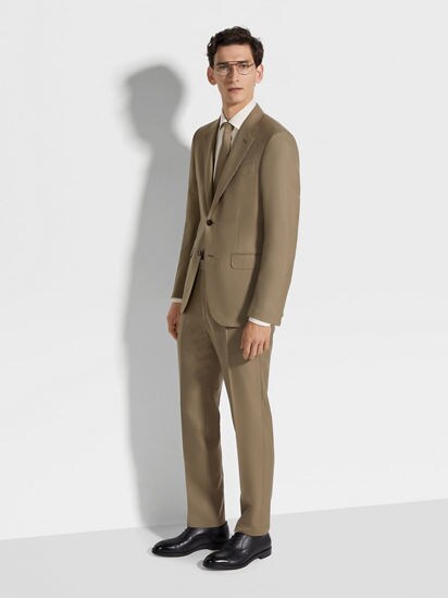 A4 ファッション ZEGNA OASI CASHMERE ビジネススーツ ブラウン系