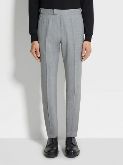 Light Grey Wool Pants FW24 31807254 | Zegna TH Light Grey Wool Pants FW24 31807254 | Zegna TH