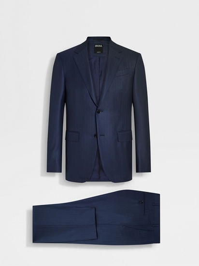 蓝色15milmil15 羊毛西装FW24 31805162 | Zegna US 蓝色15milmil15 羊毛西装FW24 31805162 | Zegna US