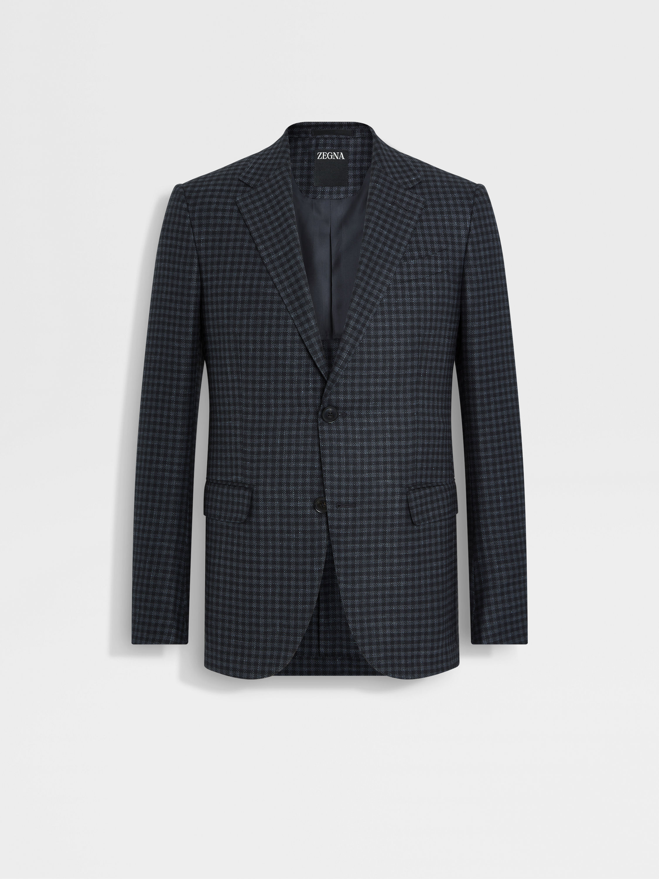 Black and Dark Grey Cashmere Silk and Linen Jacket Main product photo