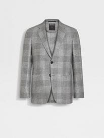 Zegna カシミア100% ゼニア グレー アンコンジャケット 46サイズ