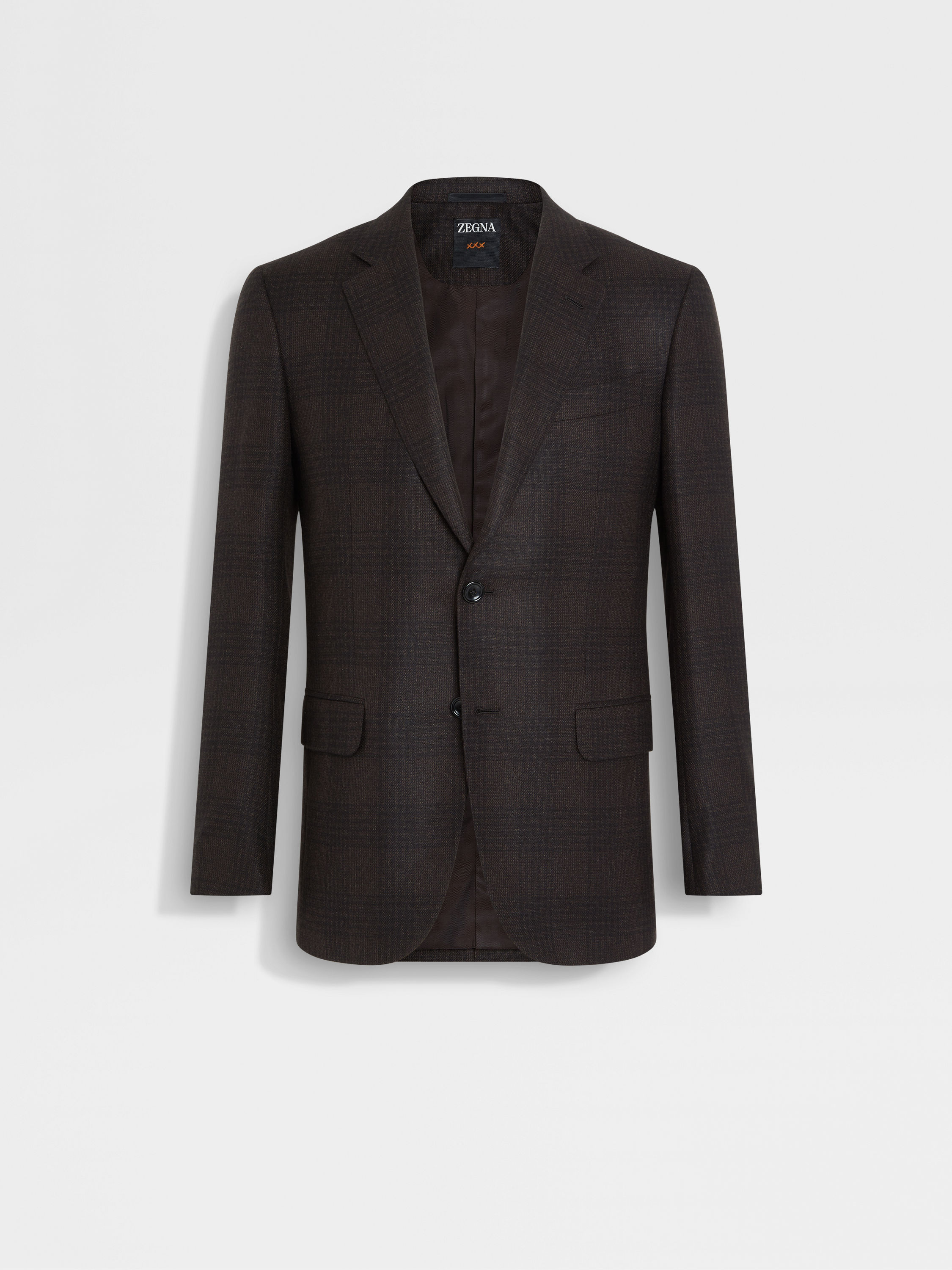 Dark Brown and Brown Silk and Cashmere Jacket 