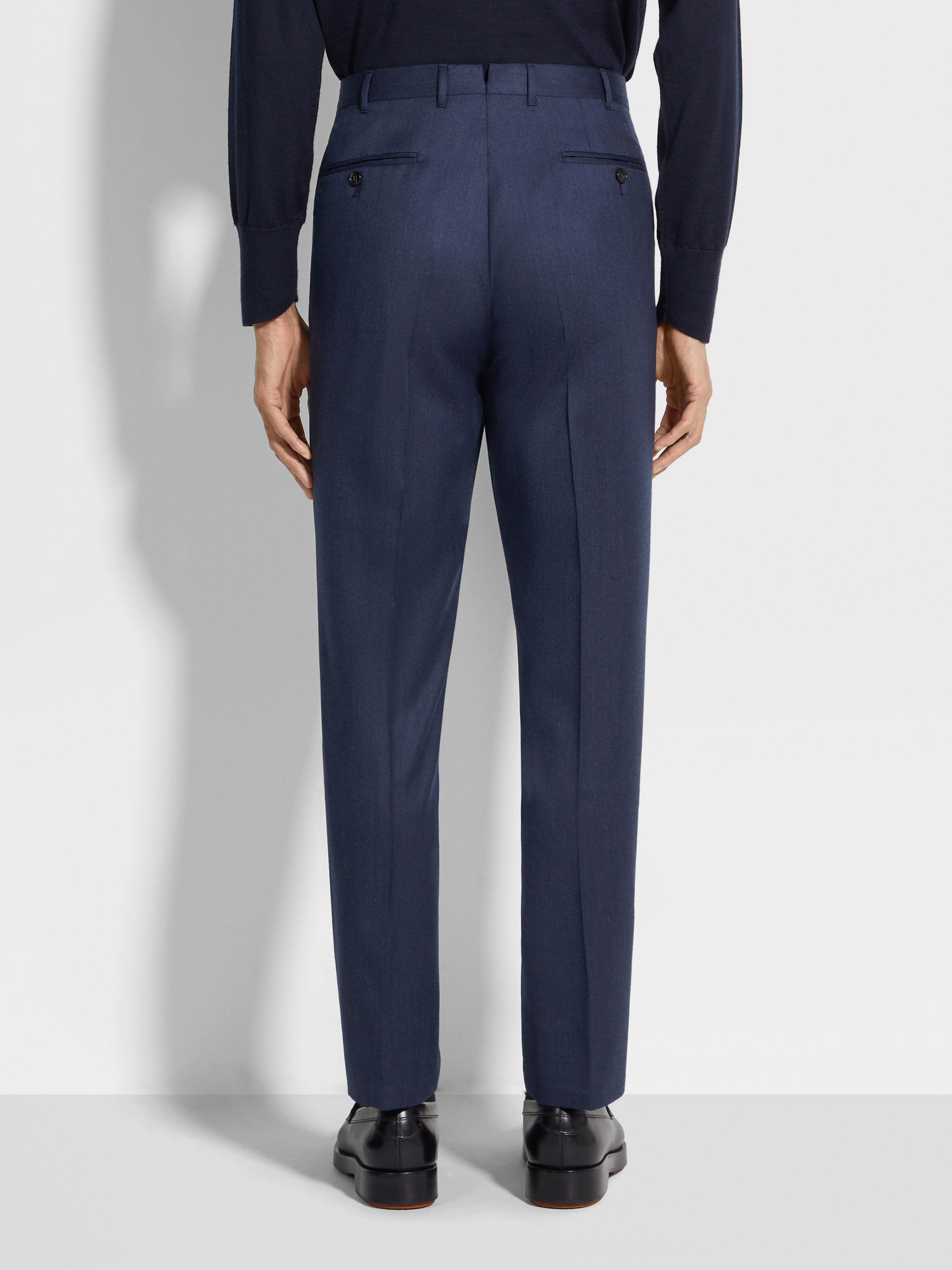 Blue Centoventimila Wool Pants Product detail photo #4