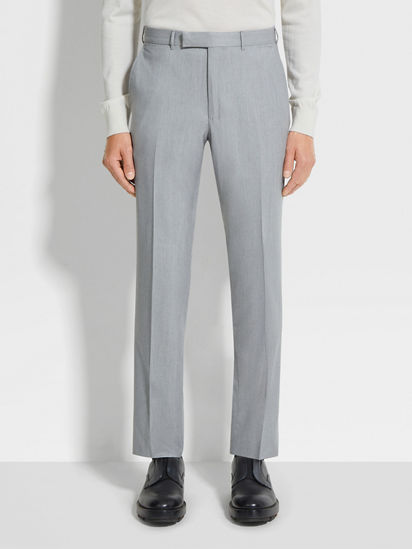 Light Grey Centoventimila Wool Pants FW25 31806906 | Zegna US