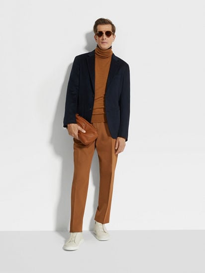 Navy Blue Oasi Cashmere Jacket FW24 32019677 | Zegna US Navy Blue Oasi Cashmere Jacket FW24 32019677 | Zegna US