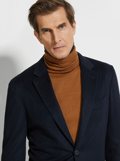 Navy Blue Oasi Cashmere Jacket FW24 32019677 | Zegna US Navy Blue Oasi Cashmere Jacket FW24 32019677 | Zegna US