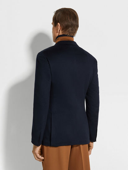 Navy Blue Oasi Cashmere Jacket FW24 32019677 | Zegna US Navy Blue Oasi Cashmere Jacket FW24 32019677 | Zegna US
