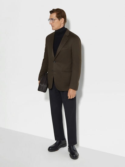 Dark Brown Oasi Cashmere Jacket FW24 31815570 | Zegna US Dark Brown Oasi Cashmere Jacket FW24 31815570 | Zegna US