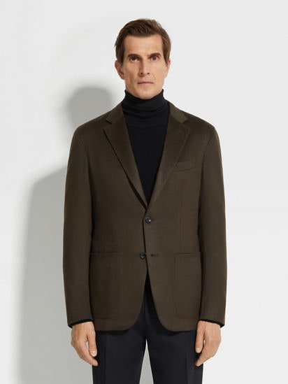 Dark Brown Oasi Cashmere Jacket FW24 31815570 | Zegna US Dark Brown Oasi Cashmere Jacket FW24 31815570 | Zegna US