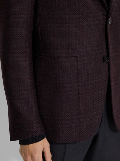 Dark Purple and Black Oasi Cashmere Jacket FW24 32132140 Dark Purple and Black Oasi Cashmere Jacket FW24 32132140