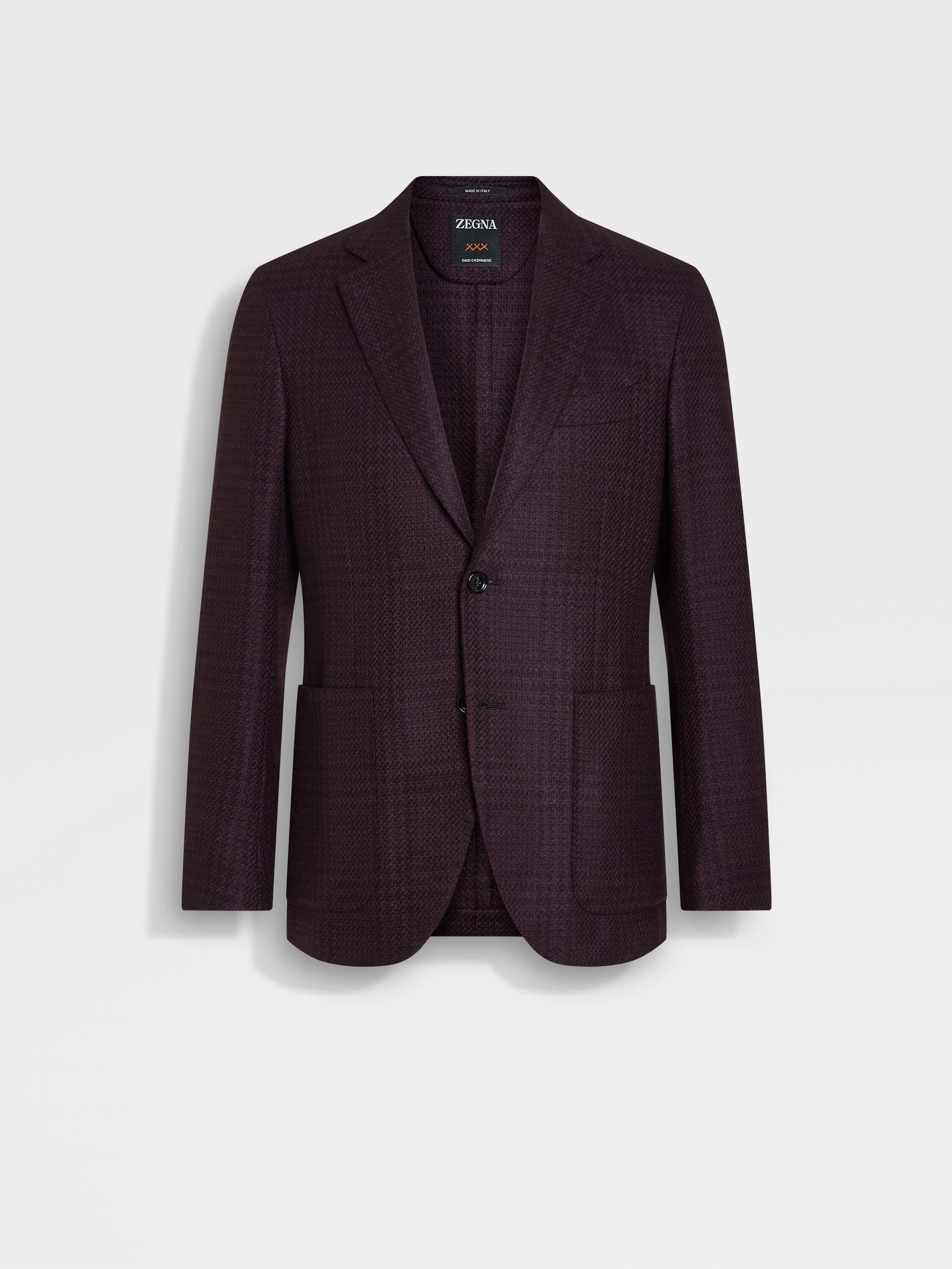 Dark Purple and Black Oasi Cashmere Jacket FW24 32132140 Dark Purple and Black Oasi Cashmere Jacket FW24 32132140