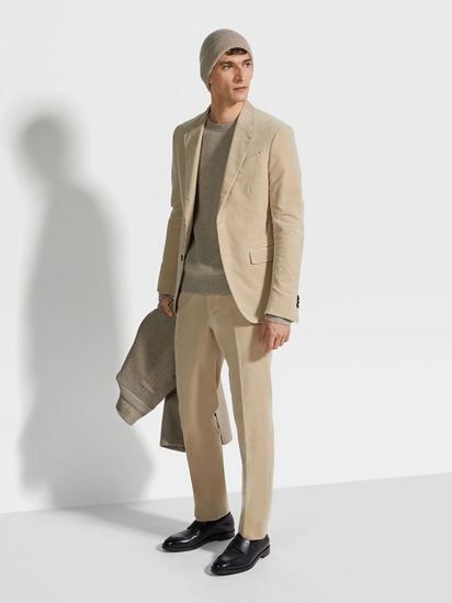 Light Beige Cashco Jacket FW25 32132423 | Zegna NL Light Beige Cashco Jacket FW25 32132423 | Zegna NL