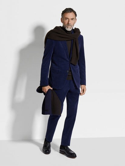 インクブルー Cashcoパンツ FW25 32078473 | Zegna JP