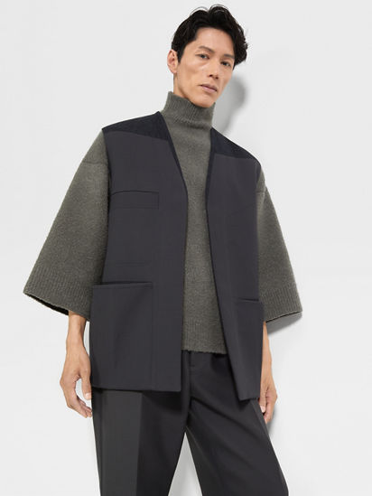 Dark Grey Wool and Cashmere Jacket FW24 32262919 | Zegna HU Dark Grey Wool and Cashmere Jacket FW24 32262919 | Zegna HU