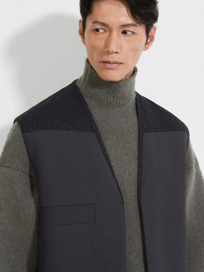 Dark Grey Wool and Cashmere Jacket FW24 32262919 | Zegna HU Dark Grey Wool and Cashmere Jacket FW24 32262919 | Zegna HU
