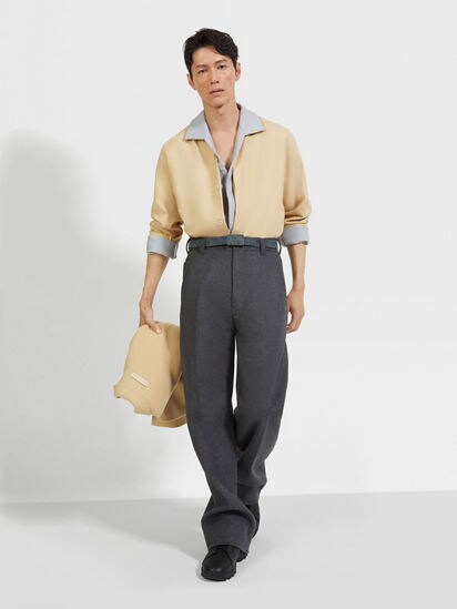 Dark Grey Wool and Cashmere Pants FW24 32316243 | Zegna BE Dark Grey Wool and Cashmere Pants FW24 32316243 | Zegna BE