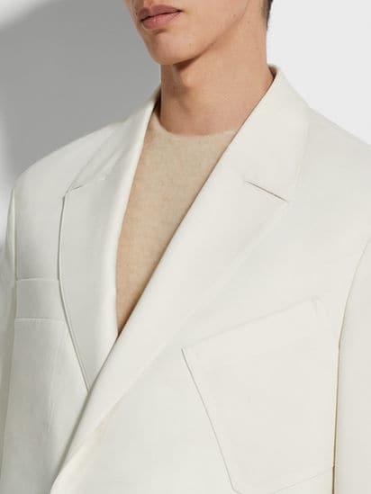 White Wool Jacket FW24 32941297 | Zegna ROW