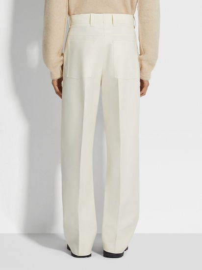 White Wool Pants FW24 32941323 | Zegna US White Wool Pants FW24 32941323 | Zegna US