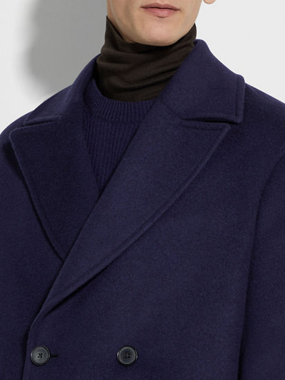 Ink Blue Oasi Cashmere Overcoat FW24 32076621 | Zegna US Ink Blue Oasi Cashmere Overcoat FW24 32076621 | Zegna US
