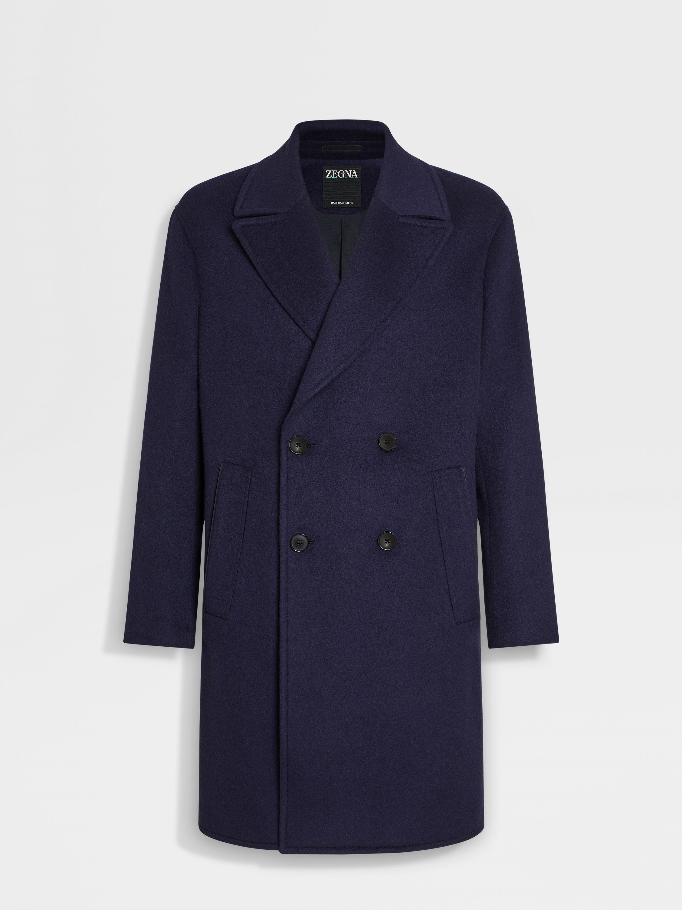 Ink Blue Oasi Cashmere Overcoat FW24 32076621 | Zegna US Ink Blue Oasi Cashmere Overcoat FW24 32076621 | Zegna US