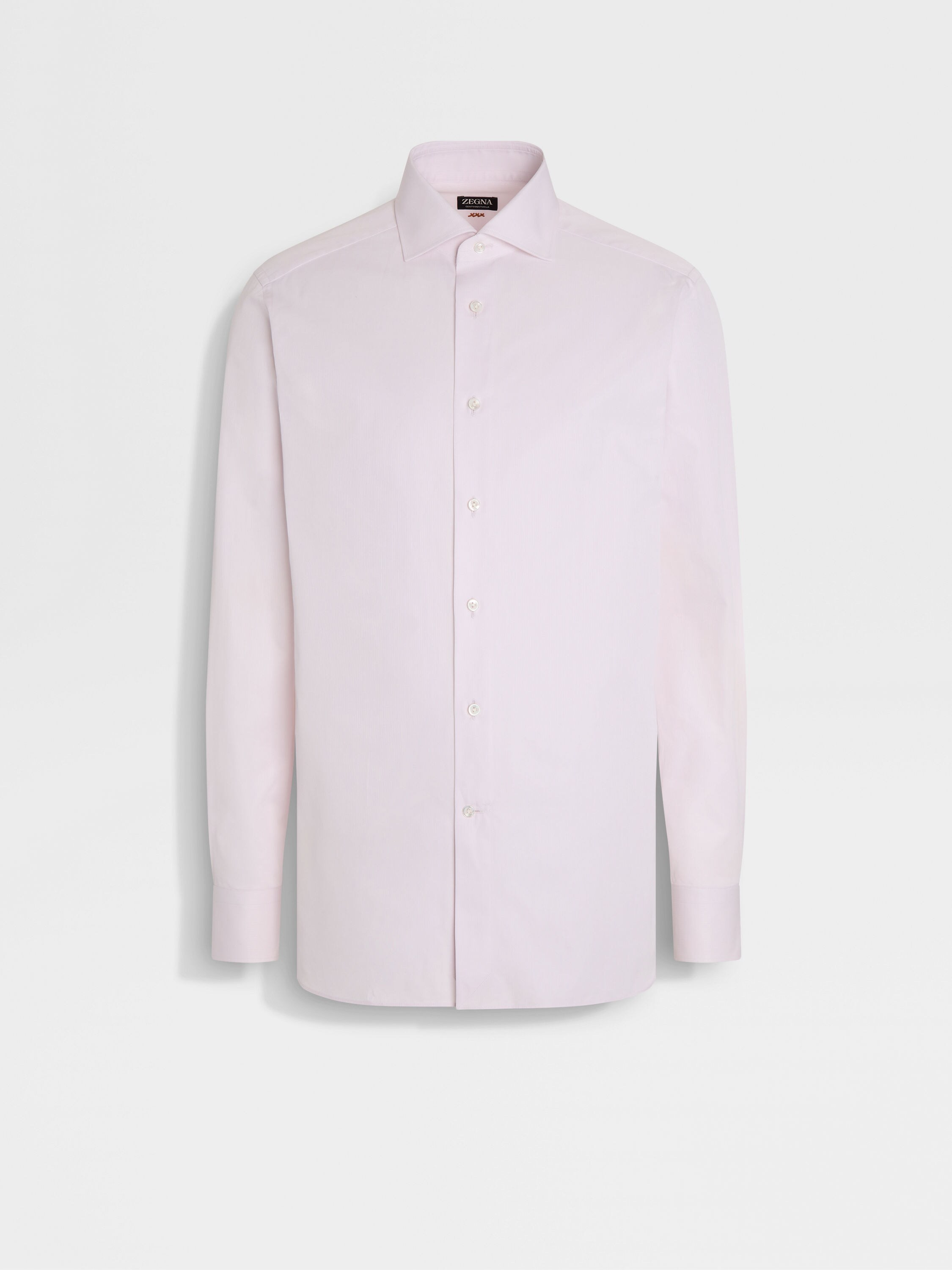 Light Pink Micro-striped Centoventimila Cotton Shirt Product detail photo #1