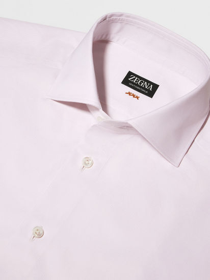 【新品/未使用】Ermenegildo Zegna ピンク Ermenegildo Zegna Sport Mens Shirt L Red White Stripe Button