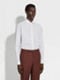 White and Brick Red Macro-striped Centoventimila Cotton Shirt Product detail photo #3