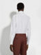 White and Brick Red Macro-striped Centoventimila Cotton Shirt Product detail photo #4