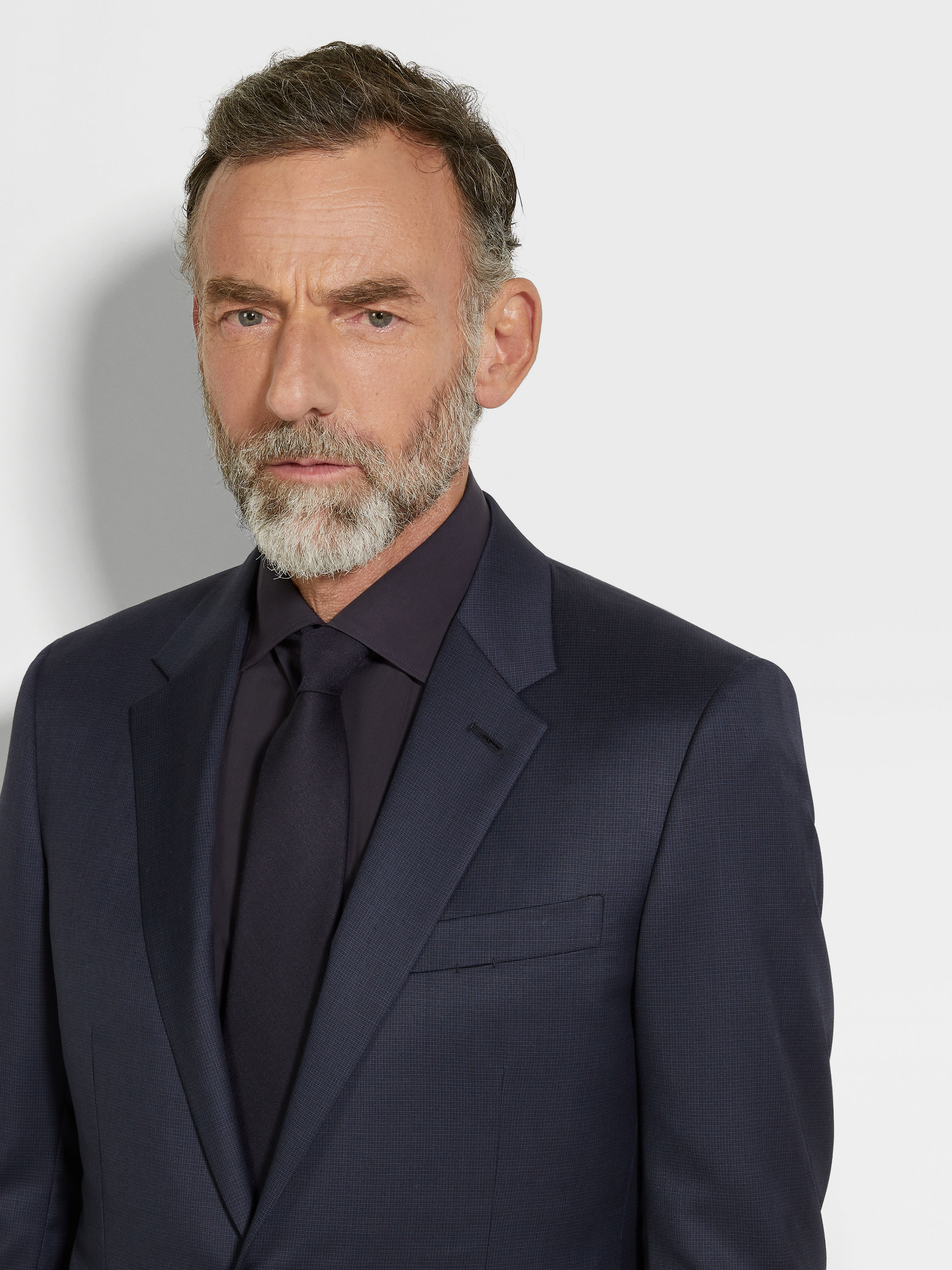 Blue and Navy Blue Multiseason Wool Suit Product detail photo #2