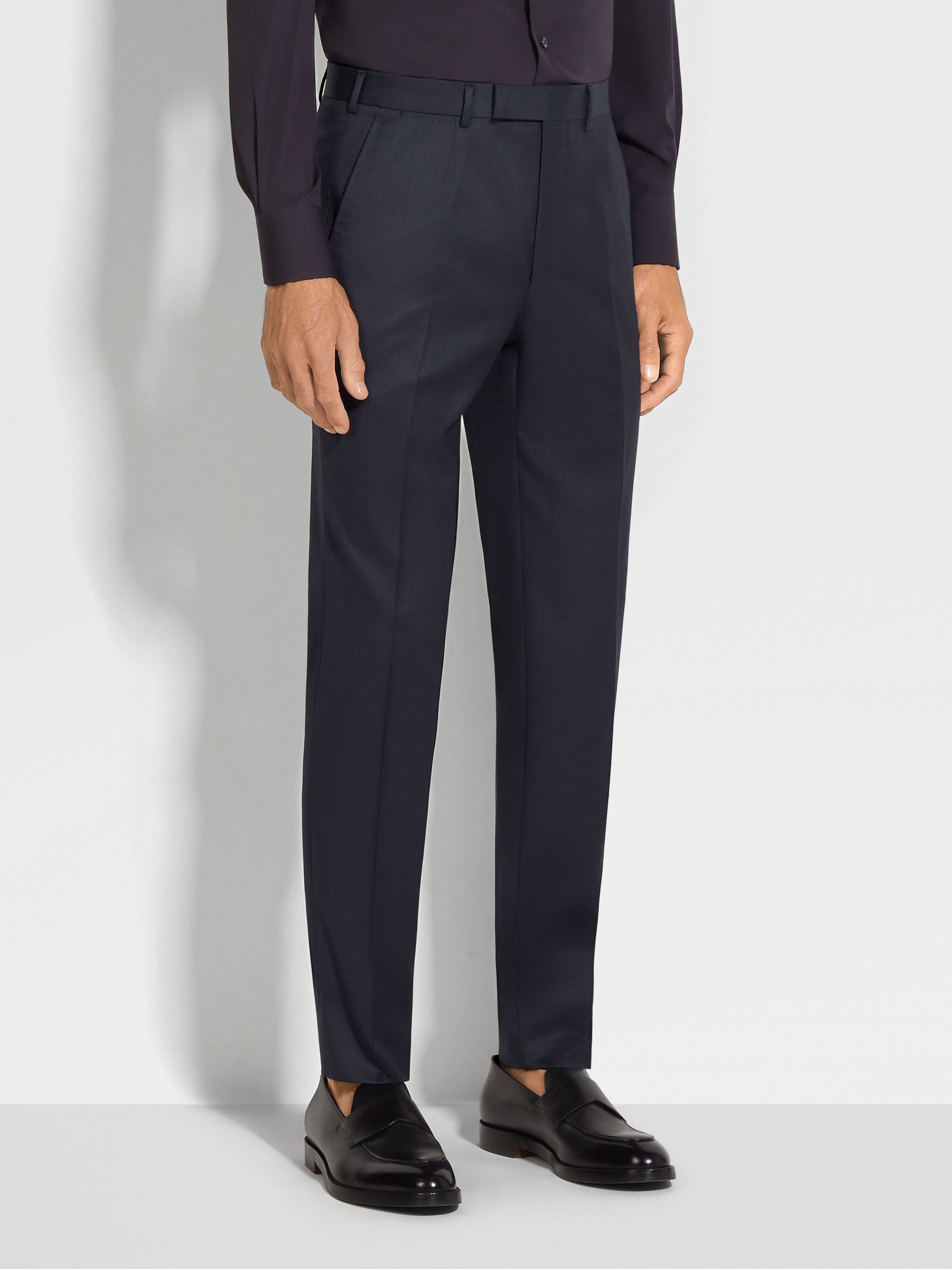 Blue and Navy Blue Multiseason Wool Suit Product detail photo #4