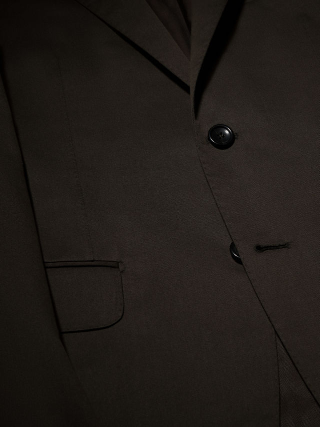Veste en Coton et Laine Centoventimila Marron Foncé Photo #2 de détail du produit