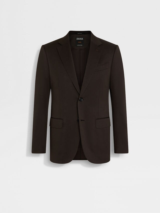 Veste en Coton et Laine Centoventimila Marron Foncé Photo principale du produit