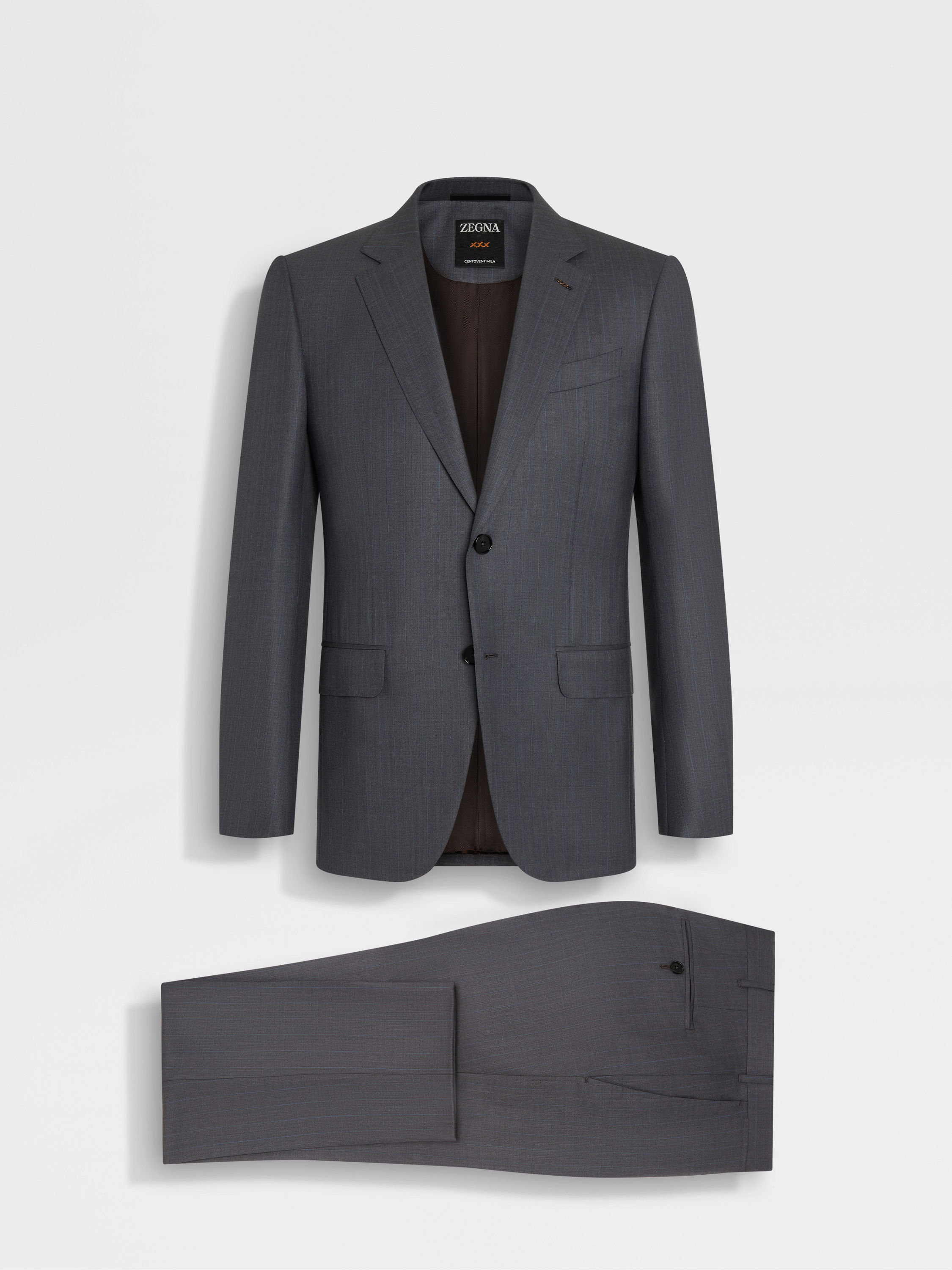 Grey and Light Blue Centoventimila Suit Main product photo
