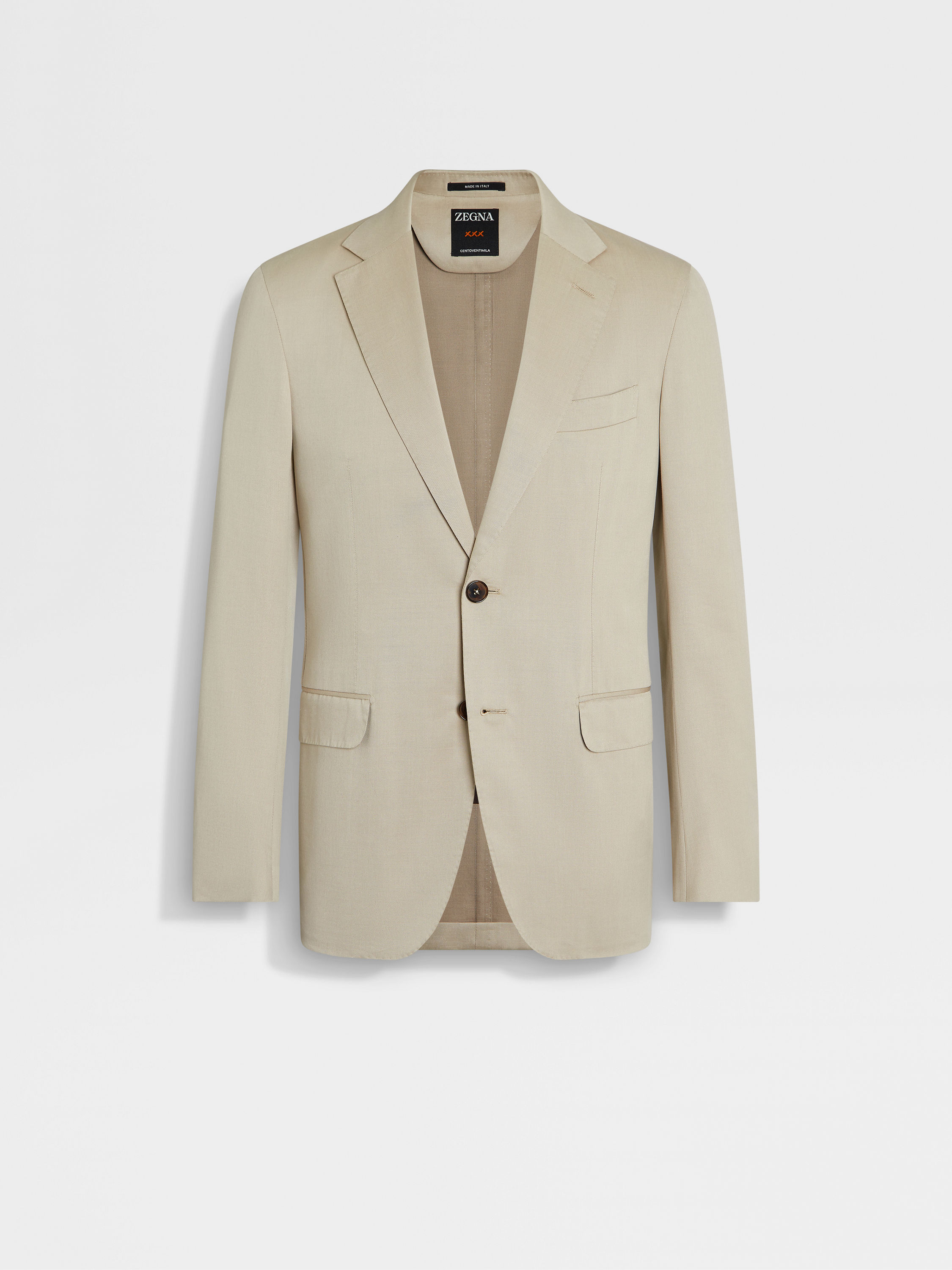 Light Taupe Centoventimila Cotton and Wool Jacket Main product photo