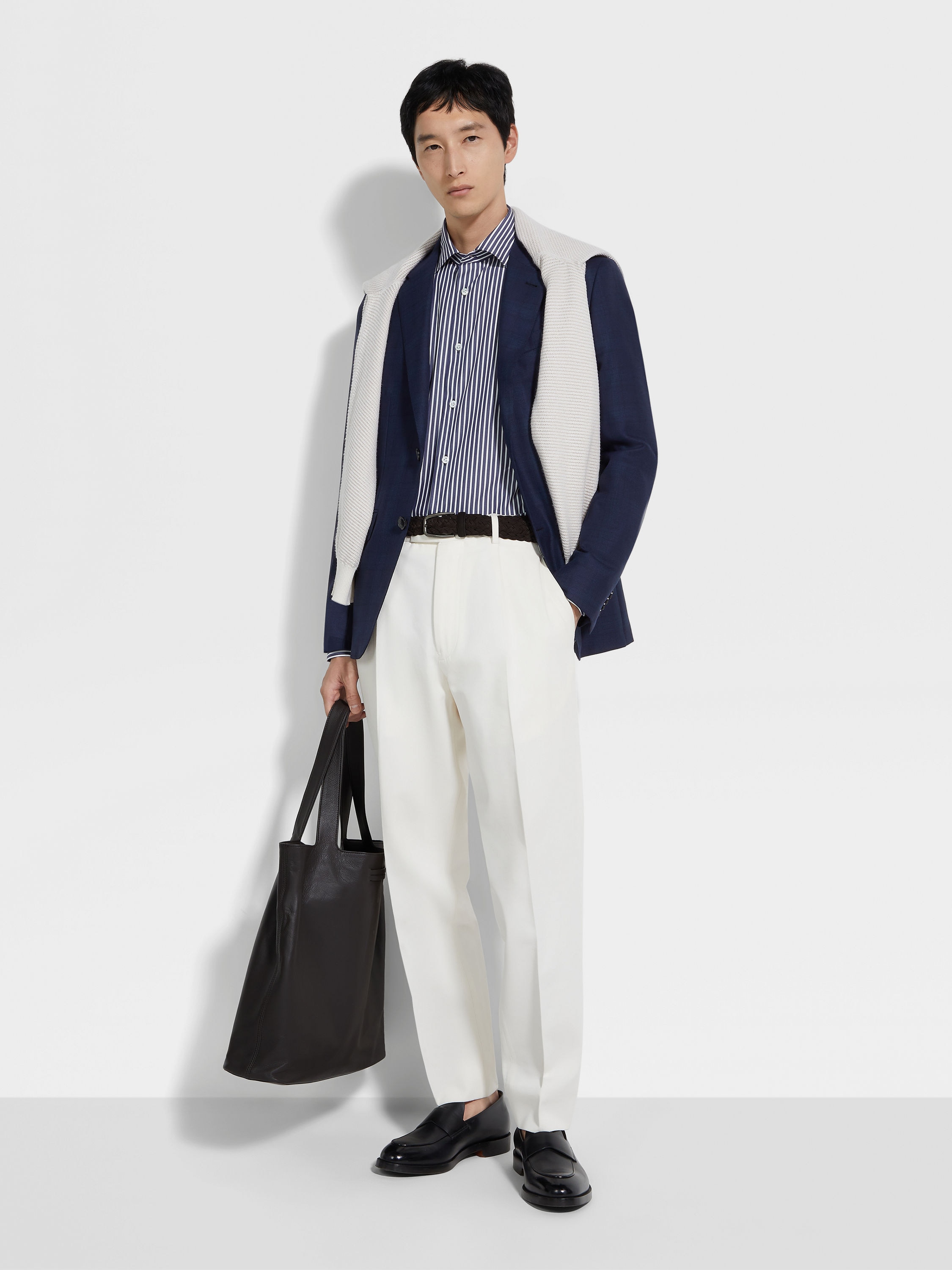 Dark Blue and Teal Blue 15milmil15 Wool Jacket Product detail photo #1