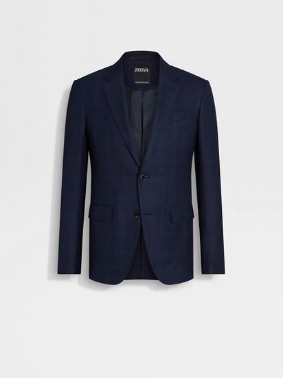 ジャケット BOTTEGA VENETA Dark blue wool blazer (784046V36K0 1155) BOTTEGA VENETA | Double Breasted Cotton Twill Blazer | Men
