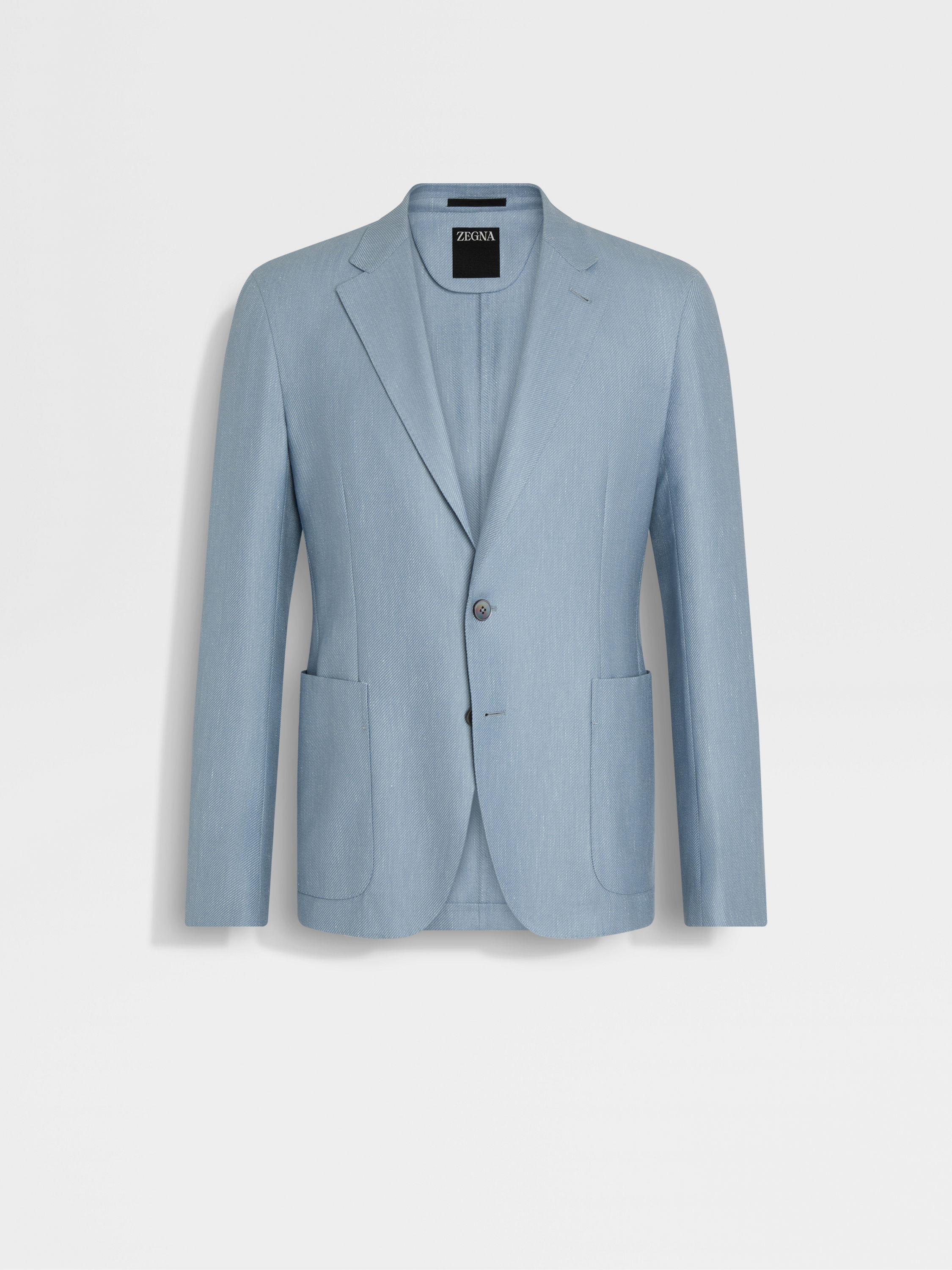 Light Blue Cashmere Silk and Linen Jacket Main product photo