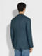 Teal Blue Cashmere Silk and Linen Jacket Product detail photo #4