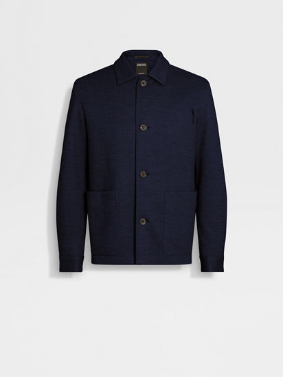 Jerseywear Cotton Linen Cashmere and Silk Blend Alpe Chore Jacket