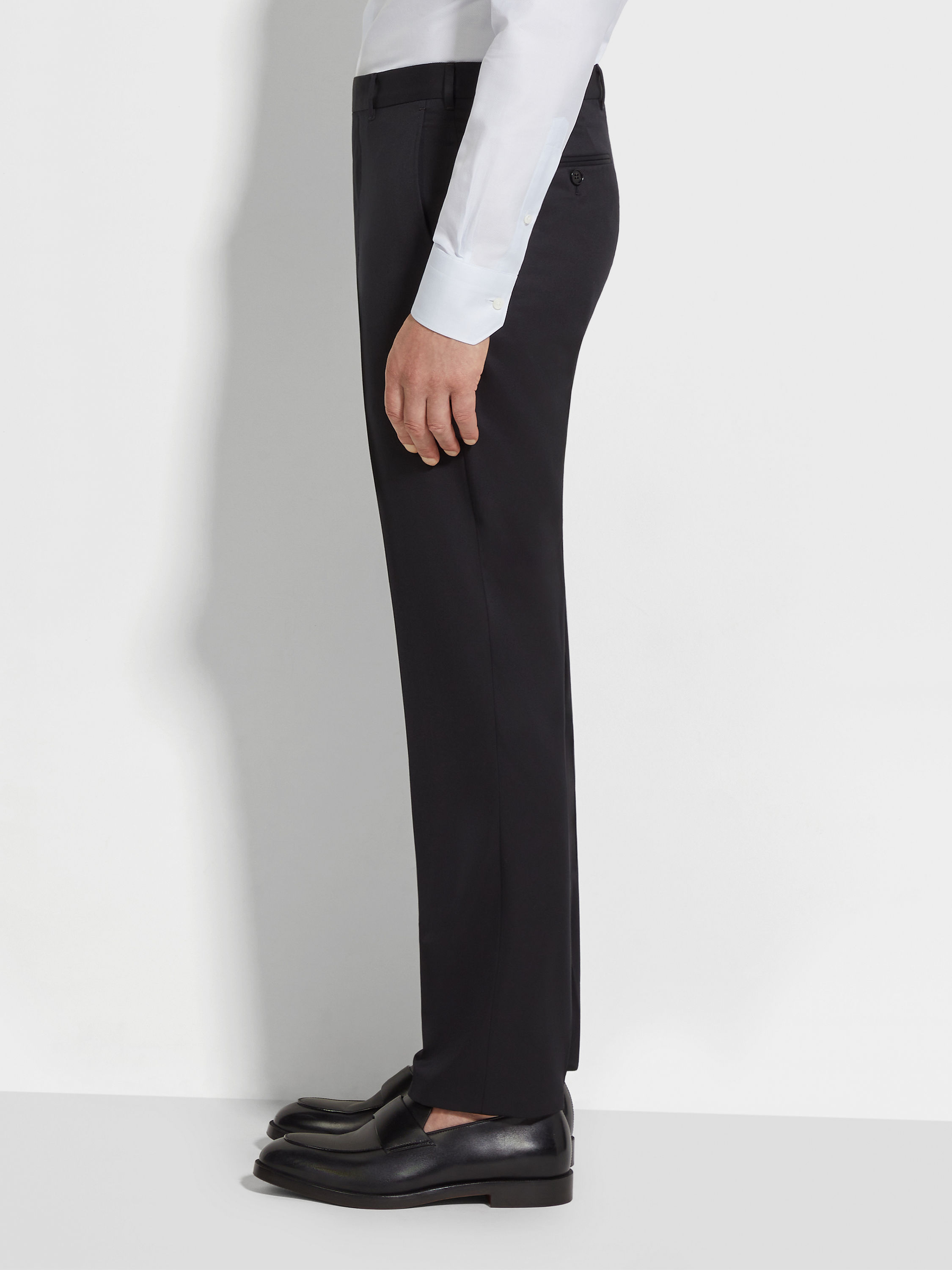 Black Centoventimila Wool Pants Product detail photo #2