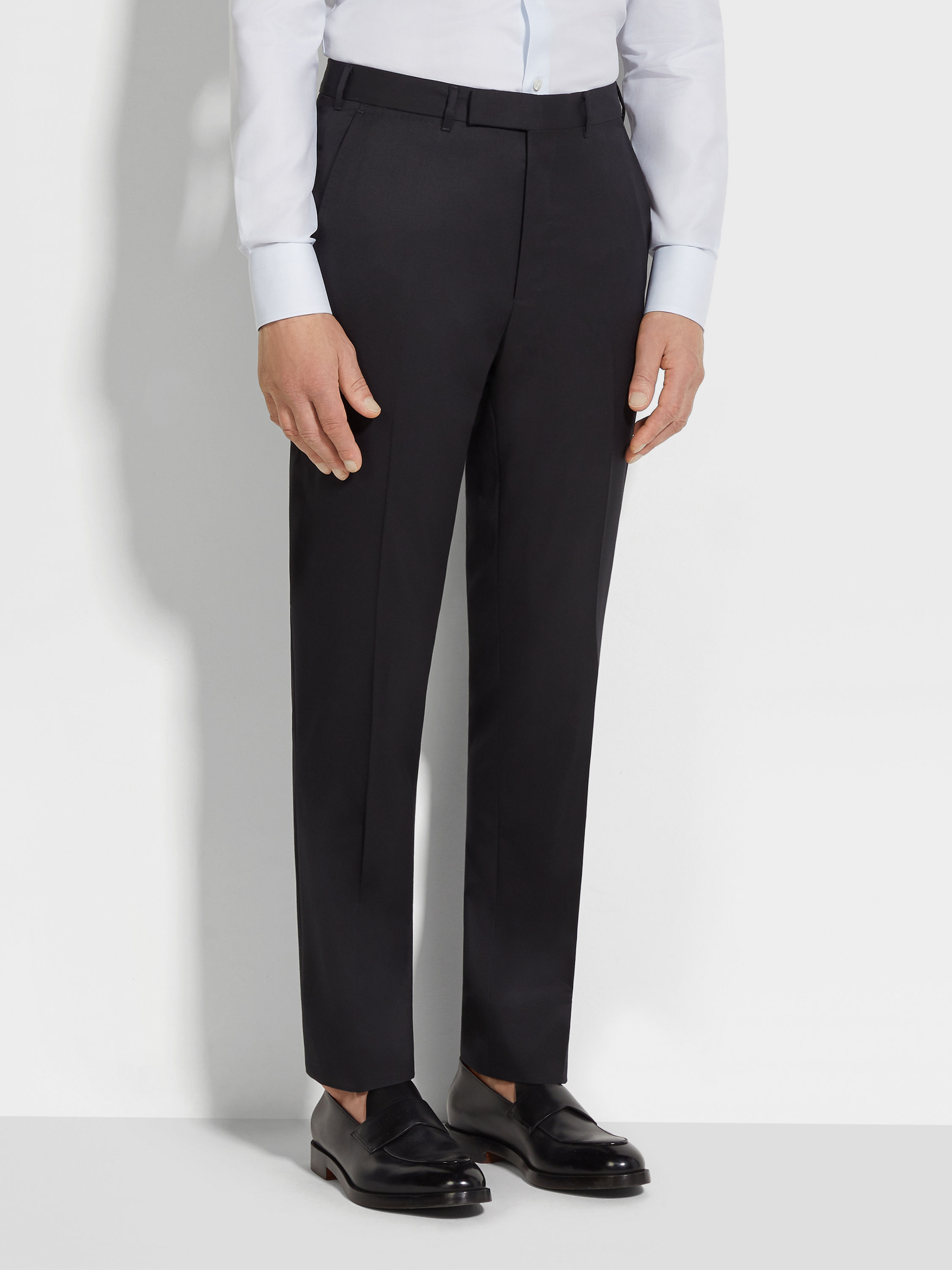 Black Centoventimila Wool Pants Product detail photo #3